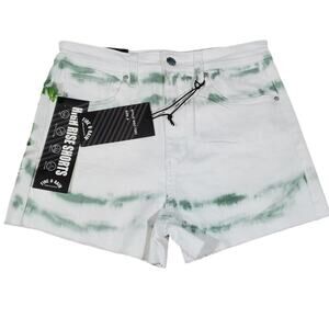 New Fire‎ and Rain tie dye high rise shorts raw hem